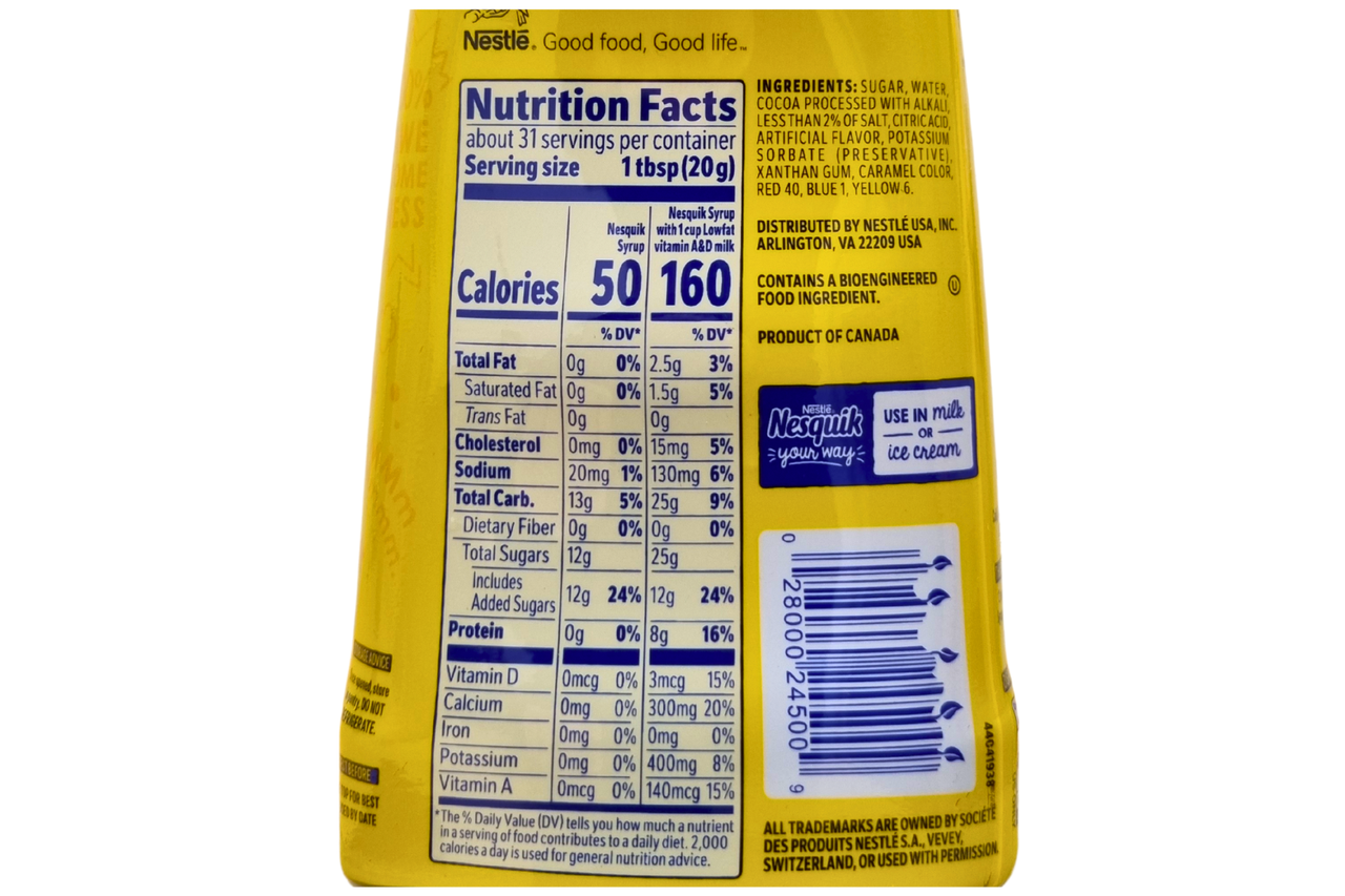 Nesquik Nutritional Value